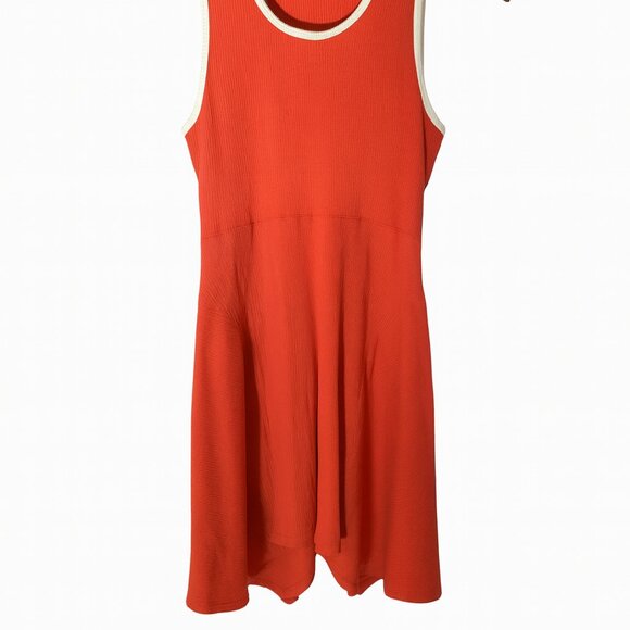 Daily Practice by Anthropologie Red Ribbed Hanky-Hem Midi Dress (Size S) - Picture 6 of 6